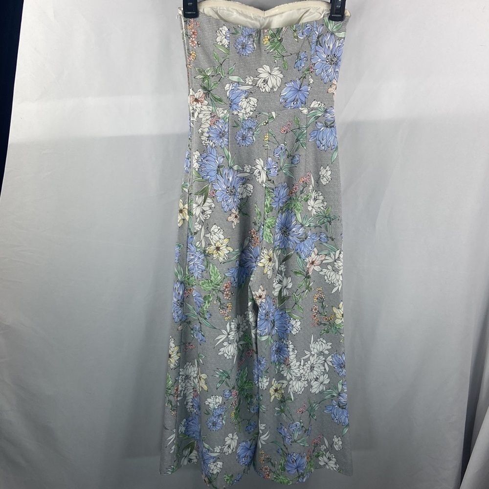 H&M Strapless Floral Wide Leg Cropped Romper - Picture 4 of 8